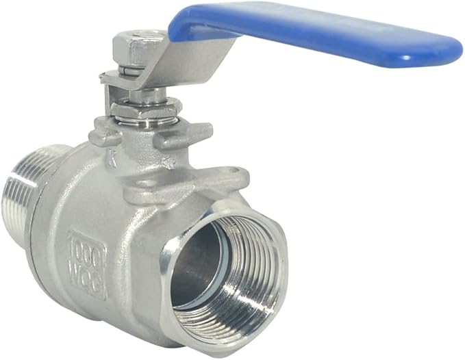 1Pcs Full Port Ball Valve 1'' - Heavy Duty Male NPT (MNPT) X Female NPT (FNPT) Thread with Long Handle Switch,Stainless Steel 304 for Water, Oil, and Gas,1000WOG