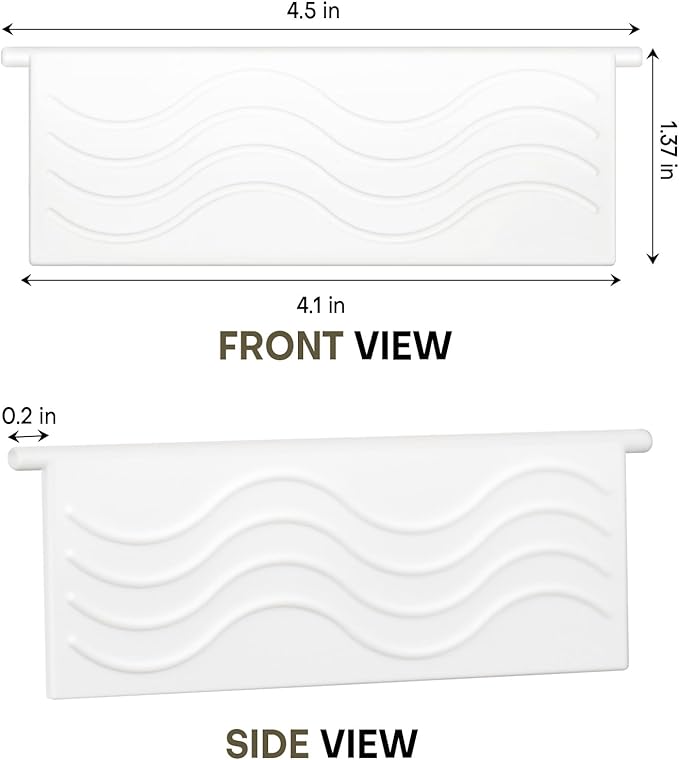 4-Pack Dryer Vent Cover Replacement with Enhanced Rippled Design - Premium Plastic Polymer Dryer Exhaust Vent Cover Replacements, Weather Resistant Exterior Dryer Vent Flap Replacement (White)