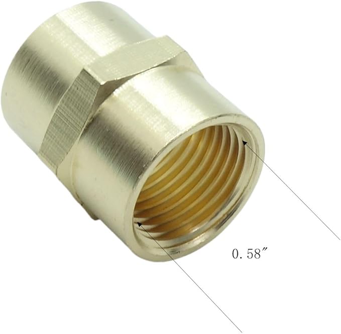 5 Pcs Brass Female Coupling 3/8" x 3/8" NPT fnpt to fnpt Coupler