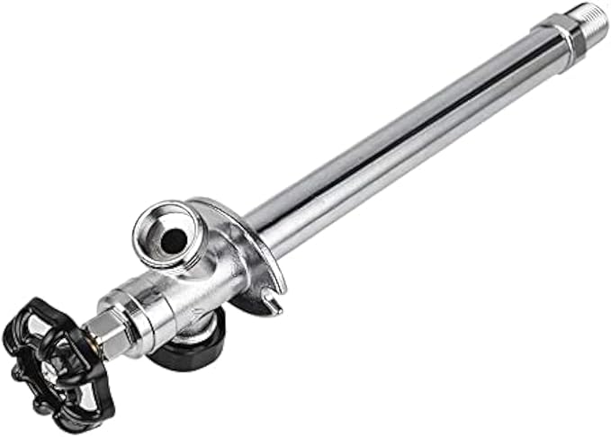 EFIELD 6-inch Length Anti-Siphon Frost Free Sillcock 1/2" MIP X 3/4" Hose Bibb, Chrome Plated,(SILLCOCK020)