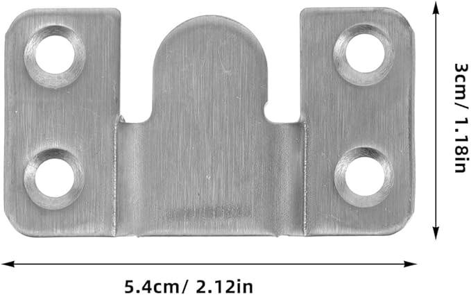 Stainless Steel Hanging Buckle and Interlocking Frame Hanger Heavy Duty Sectional Furniture Connectors with Screws for Picture Frame Mounting and Wall Display (4 Pairs, Large)