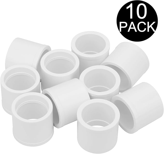 10Pack 1-1/4"x 1" PVC DWV Reducing Bush Adapter Pipe Fitting SCH40 PVC Reducer Bushing (Socket x Socket) PVC Pipe Reducing Bushing Fitting for Home Sewer Plumbing