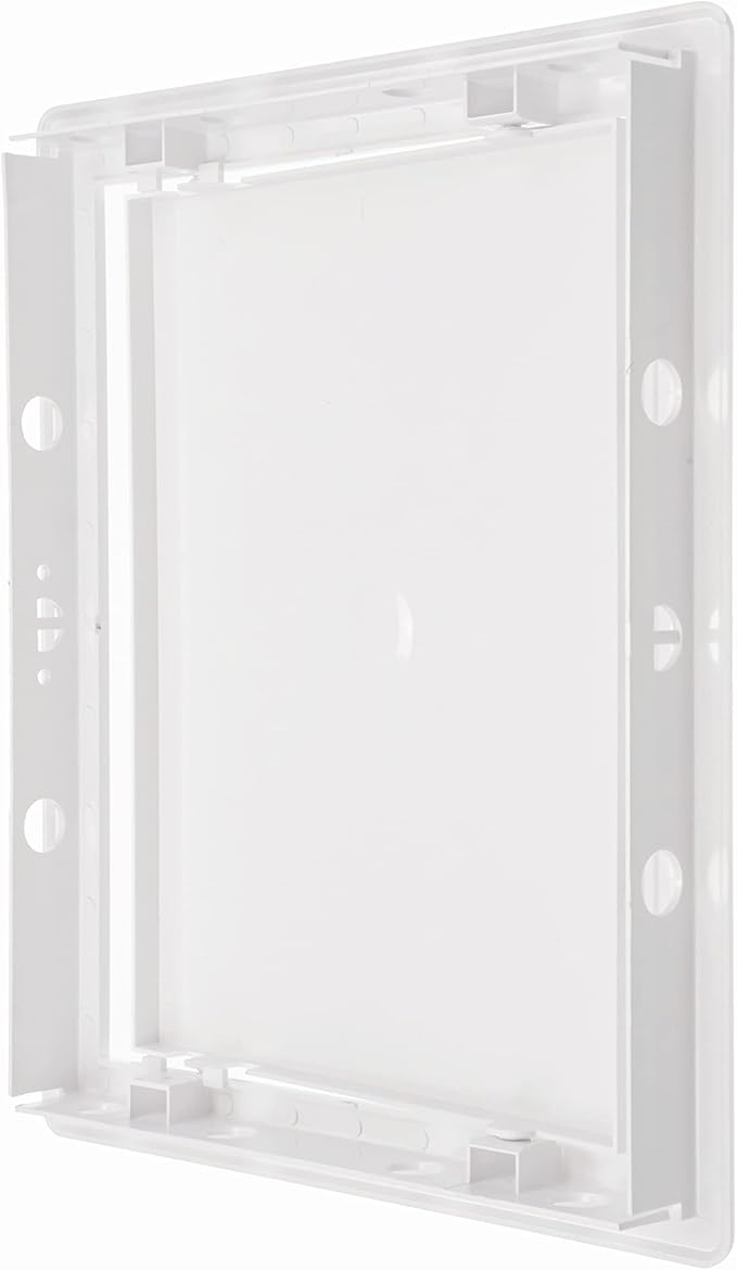 8" x 10" White Plastic Access Panel. Service Shaft Door Panel. Plumbing, Electricity, Heating, Alarm Wall Access Panel for Drywall. Bathroom Services Access Hole Cover.