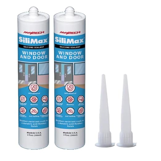 Window & Door – 100% Silicone Caulk White, Window Seal, RTV Silicone Sealant Indoor & Outdoor Caulking Weatherproof Adhesive – 9.5 oz Cartridge, 2-Pack (2 Pack, 2, Count)