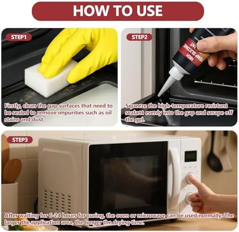 100ml Clear Oven Heat Resistant Glue, 570°F Heat Resistant ﻿