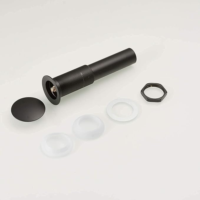 Bathroom Sink Drain Vessel Sink Pop Up Drain Without Overflow Black Commercial Vanity,Brass Metal Fits Standard Bathroom Sink Hole 1-1/2" to 1-3/4"