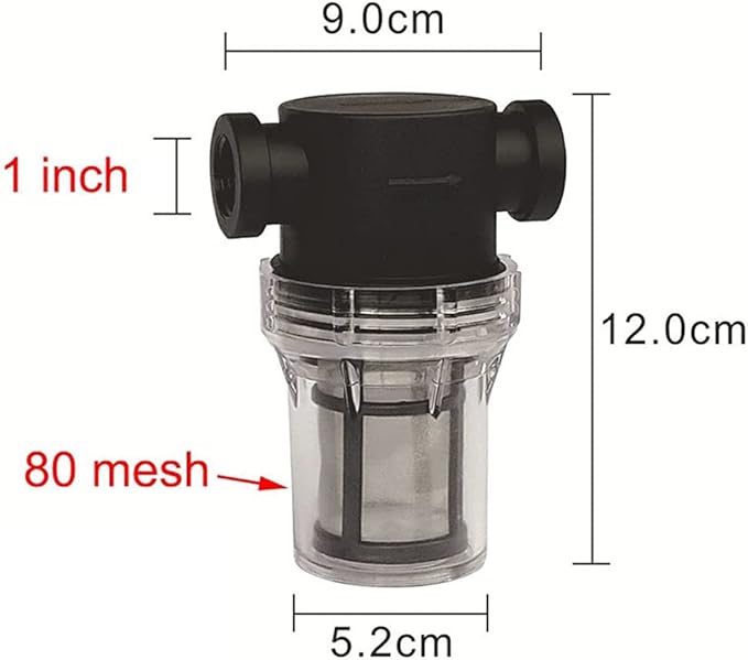 Pipeline Filter,Inline Mesh Screen, 1pcs Garden Watering Filter, 1/2" 3/4" 1" Plastic Irrigation System Impurity Prefilter Aquaculture Household Water Pipe Strainer (Color:40 mesh, Size:3/4") ( Color