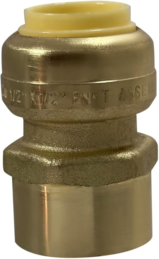 XFITTING Push Fit 1/2 Inch x 1/2 Inch Female Adapter, 27-3-7=5XX, 5 Pieces