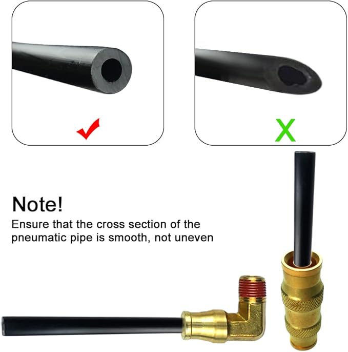 Push-to-Connect Pneumatic Fittings Set - 3/8" Tube OD x 1/8" NPT Male DOT Air Brake Line Fittings, 5pcs Brass Air Hose Quick Connect Fitting