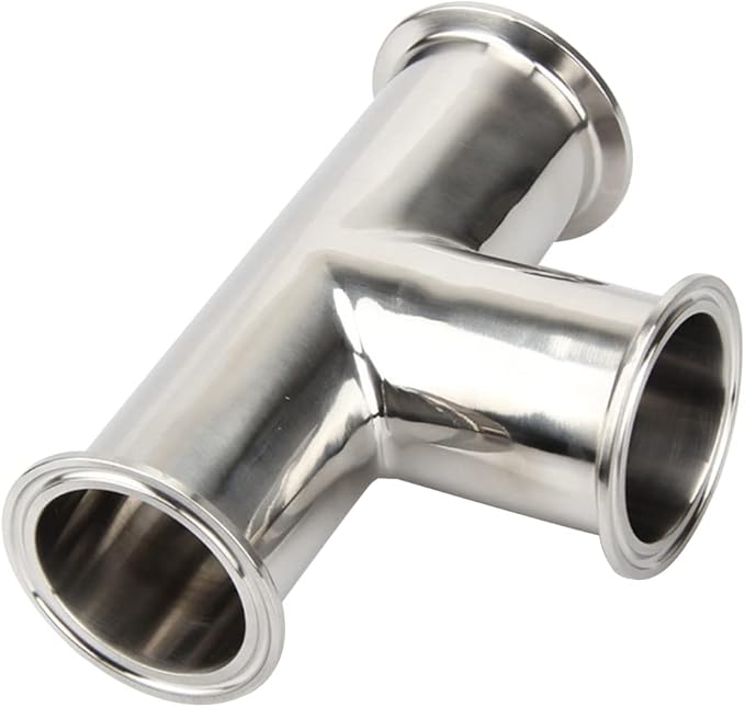 Beduan 1.5" Tri Clamp Tee 3 Way Stainless Steel Sanitary Fitting (32mm Pipe OD)