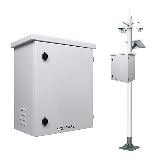 Nema Enclosure Outdoor,Waterproof Enclosure - IP Waterproof Electrical Box,Nema Electrical Enclosure Box, Metal Galvanized Electrical Enclosure (24x20x12”)