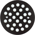4-1/4 Inch Screw-in Round Floor Drain Cover Replacement Shower Drainer Grates (Black)