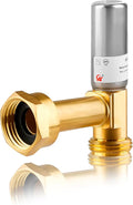 Water Hammer Arrestor for Washing Machine, 3/4 Inch Swivel FHT x 3/4 Inch MHT, Stainless Steel Angle Hammer Arrestor, Fittings of Metal for Pipes Applicable for Garden Hose and Plumbing(Pack of 1)