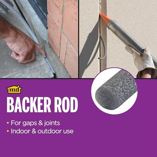 MD Building Foam Backer Rod, Gray, 1in x 10ft for XX-Large Gaps