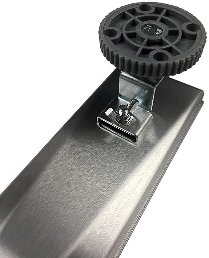 Neodrain 32-Inch Linear Shower Drain with Removable Quadrato Pattern Grate, Brushed 304 Stainless Steel Rectangle Shower Floor Drain, Linear Drain with Leveling Feet,Hair Strainer