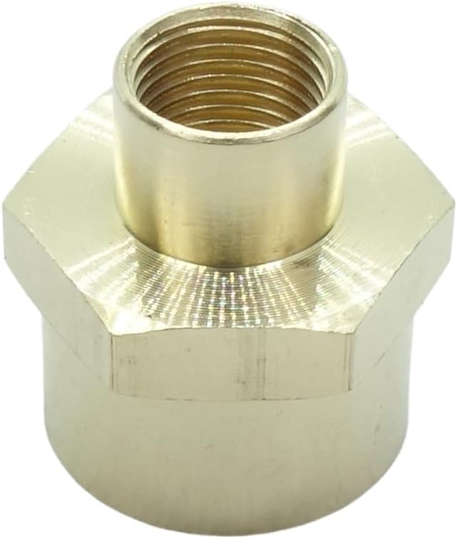 5 Pcs Brass Pipe Fitting Reducing Coupling, FNPT to FNPT Reducer Adapter, 3/8" x 1/8" NPT Female