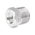 Quickun Stainless Steel Reducing Hex Bushing, 3/4" Male NPT to 1/2" Female NPT, Reducer Bushing Pipe Hose Fitting(Pack of 1)