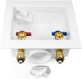 EFIELD Washing Machine Outlet Box with Center Drain, 1/2-Inch Push-Fit Connection White, Regular,(WM005)