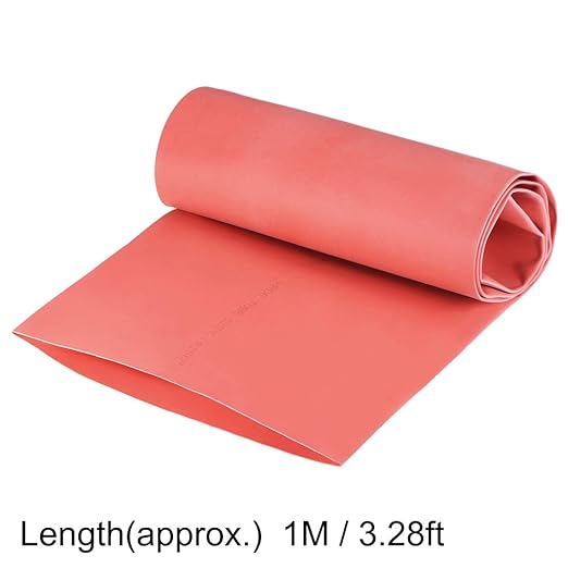 uxcell Heat Shrink Tubing, 6"(150mm) Dia 240mm Flat Width 2:1 Rate Shrinkable Tube Cable Sleeve 1m - Red