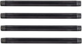 PIPE DECOR 1" x 18" Black Steel Plumbing Pipe, 4-Pack, Pre Cut Connector, Industrial Steel Grey Fits Standard One Inch Threaded Black Malleable Iron Fittings, Build Vintage DIY Furniture