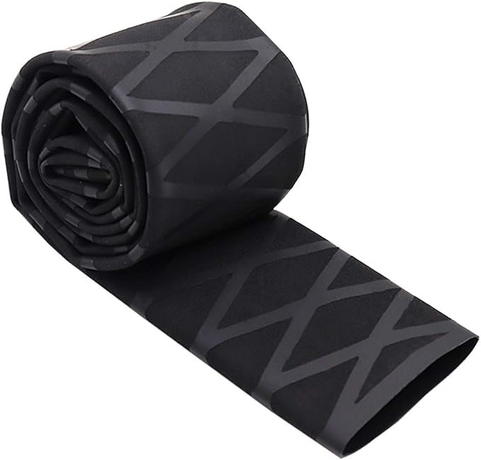 30MM X-Tube Heat Shrink Sleeve Tubing for Rod Handle Cork Non Slip Waterproof Insulation 1 Meter Black (Black, 30mm)