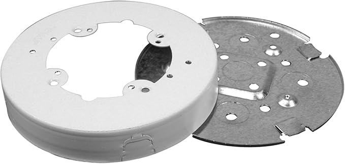 Legrand Wiremold BW4F Metal Raceway for Extending Power, 700 Series, 5 1/2" Diameter Circular Fan and Fixture Box, 1" Deep, White (1 Pack)