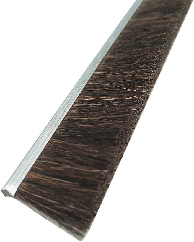 11 Sets Horsehair 2.16 x 39.37 Inches Brush Sweep Door Sweep Door Brush Seal Roll Up Door Garage Door Sweeps Suitable for Various Floors Easy Mounting (2.16 in,11)