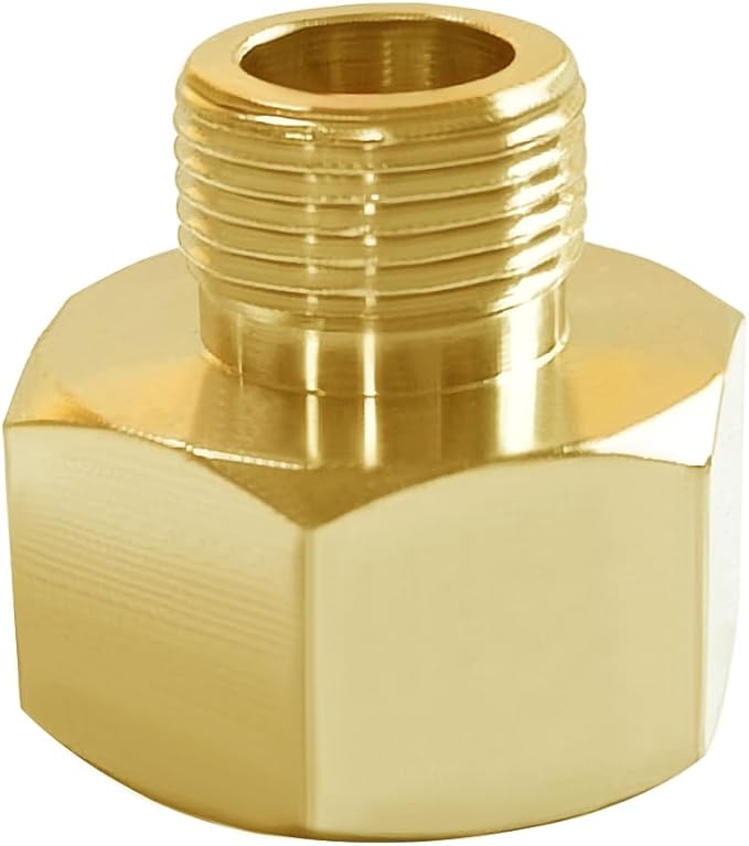 Joywayus 1/2 G Female to 3/8 Compression Male Thread Pipe Fitting, Brass Reducer Faucet Connector Water Hose Adapter, Supply Line Adapter for RV Kitchen Bathroom Plumbing 4PCS