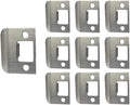 QCAA Stainless Steel Extended Lip Strike, 1-3/4''X2-1/4", Satin Nickel, 10 Pack, Made in Taiwan