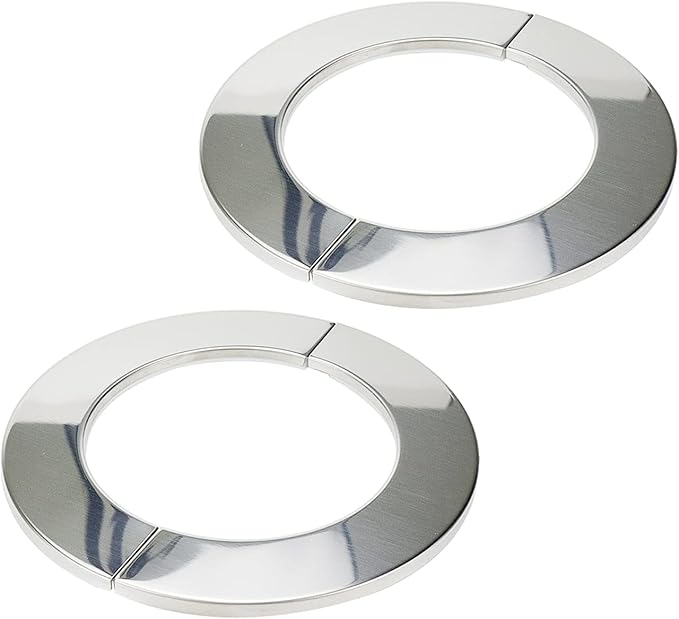 Wall Split Flange, Stainless Steel Round Escutcheon Plate for 3.58"/91mm Diameter Pipe, Pack of 2