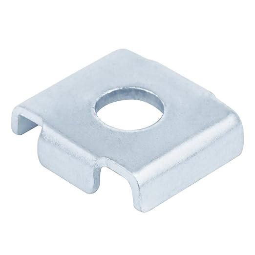 Square Saddle Washer Plate for 1-5/8" Strut Channel Accept 5/8" Bolt, 20 Pack