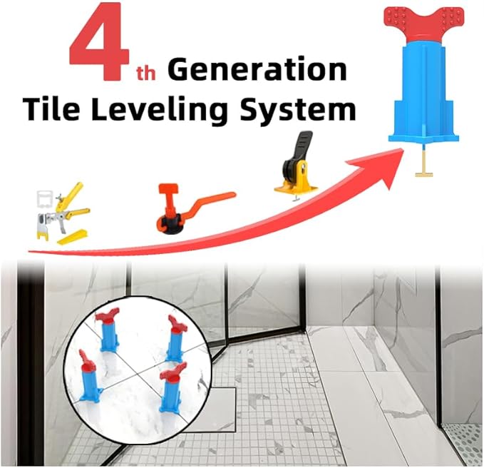 Reusable Tile Leveling System, Floor Leveler Self Leveling Compound, Tiling Tools and Accessories, Tile Tools for Installation Tile Leveler (120 Sets)