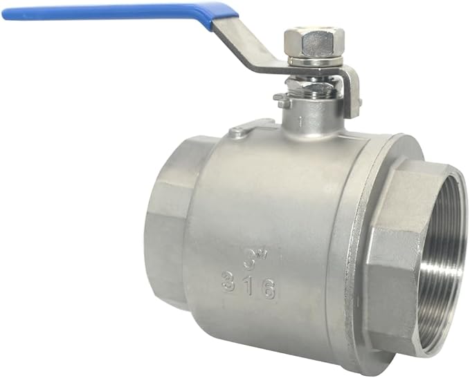 DAN SPEED 3" NPT Female 316 Stainless Steel Full Port Ball Valve Vinyl Handle WOG1000 (3 inch)