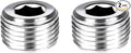 Joywayus 2Pcs Stainless Steel Internal Hex Countersunk Thread Socket Pipe Plug 3/8"NPT Male