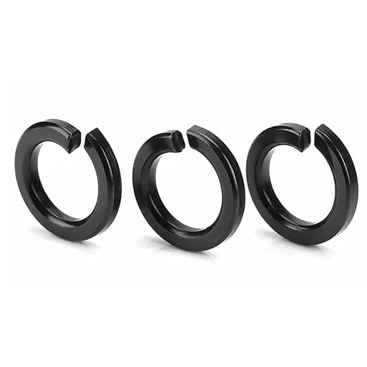 M10 Black Split Lock Washer, 18-8 (304) Stainless Steel Black Coating Spring Lock Washer 100PCS