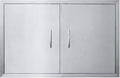 JIE JIN 35" W X 24" H Outdoor Kitchen Doors Double Doors Thickened 304 Brushed Stainless Steel BBQ Access Door BBQ Island Doors Outdoor Kitchen Accessories Door for Outdoor Kitchen BBQ Island