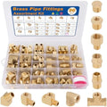 KOOTANS 96PCS Brass Pipe Fittings Assortment Kit,1/8" 1/4" 3/8" 1/2" NPT