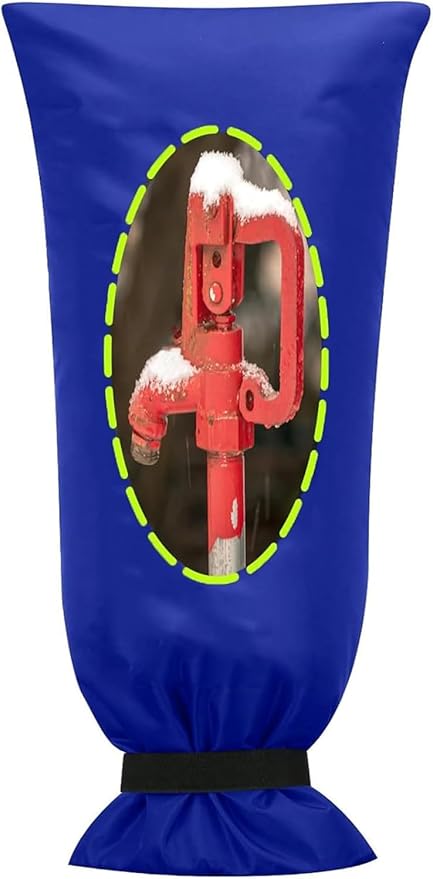 Outdoor Faucet Covers for Winter, 15" W x 35" H Outside Yard Hydrant Protector Socks Winter, Insulated Hose Bib Protector Cover, Spigot Pipe Cover Freeze Protection