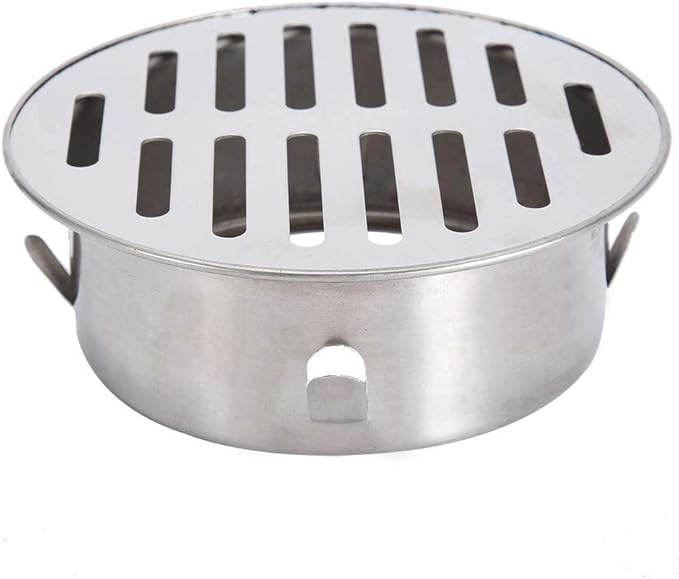 Floor Drain Cover, Stainless Steel Round Anti Blocking Round Grate Cover, Balcony Snap-in Drain Drain Strainers for Bathroom, Kitchen, Washroom, Patios(110 Flat Mouth)