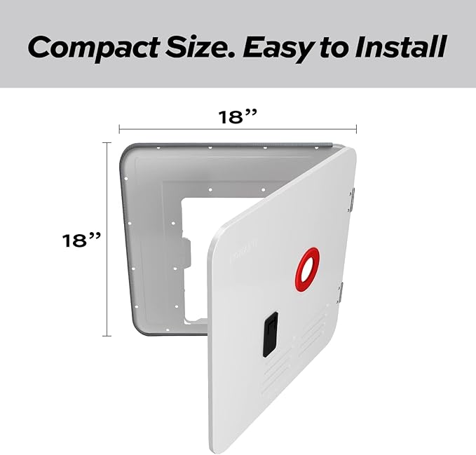 FOGATTI 18 x 18 Inches RV Water Heater White Door ONLY. Door kit for FOGATTI RV Water Heaters, Galvanized Steel