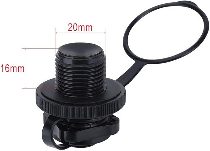 2Pcs Inflatable Boat Valve, Inflatable Boat Spiral Air Plug, Air Mattress Kayak Raft Plug Replacement Screw Air Valve Boston Valve for Rubber Dinghy Pool Airbeds