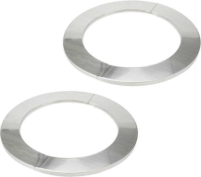 Wall Split Flange, Stainless Steel Round Escutcheon Plate for 4.88"/124mm Diameter Pipe, Pack of 2