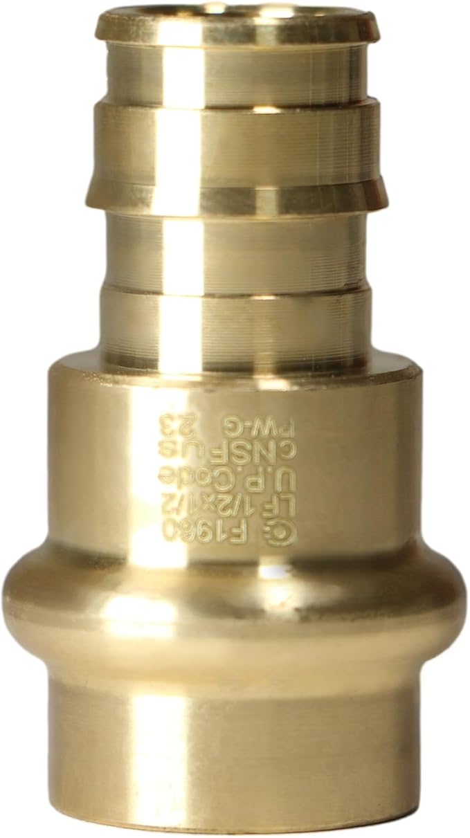 XFITTING 1/2 inch Pex A x 1/2 inch Press Coupling, 202-4-6=10XX, 10 Pieces