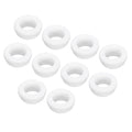 MECCANIXITY 20Pcs Snap Silicone Rubber Grommet Plug Mount Dia 14mm ID 10.5mm Narrow Groove Width 2mm Seal Anti-Scratch Sleeves for Electrical Box Cable Pipes White