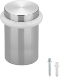 Floor Door Stopper Door Stop-Classy Solid Steel Modern Heavy Duty Door Stoppers -Floor Mount Anchor Screw-Wall Protector for Commercial Door(Stainless Steel White, 2.0 Inch)