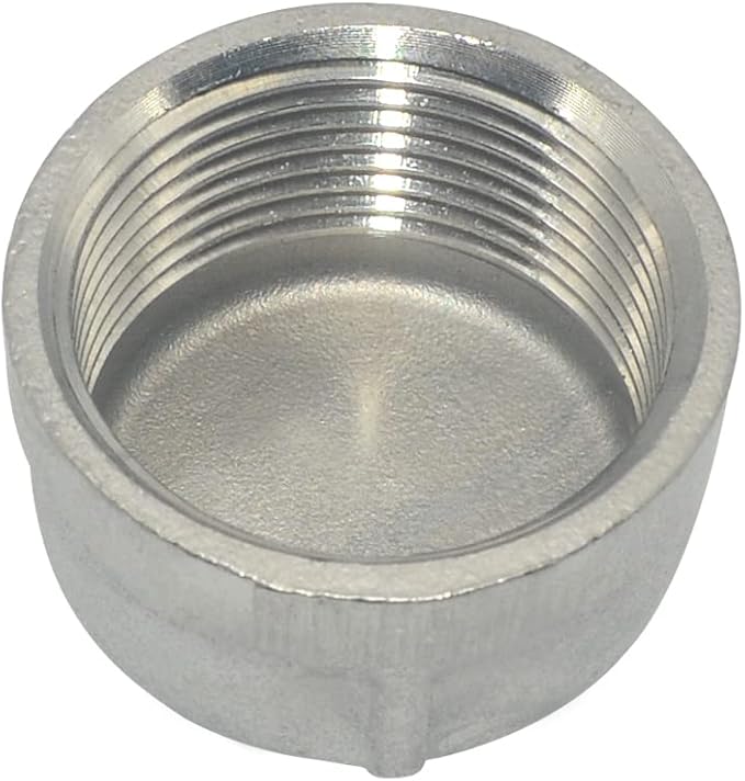 1-1/4" 1.25" Cap,NPT Female Threaded Cast Pipe Fitting,Stainless Steel 304