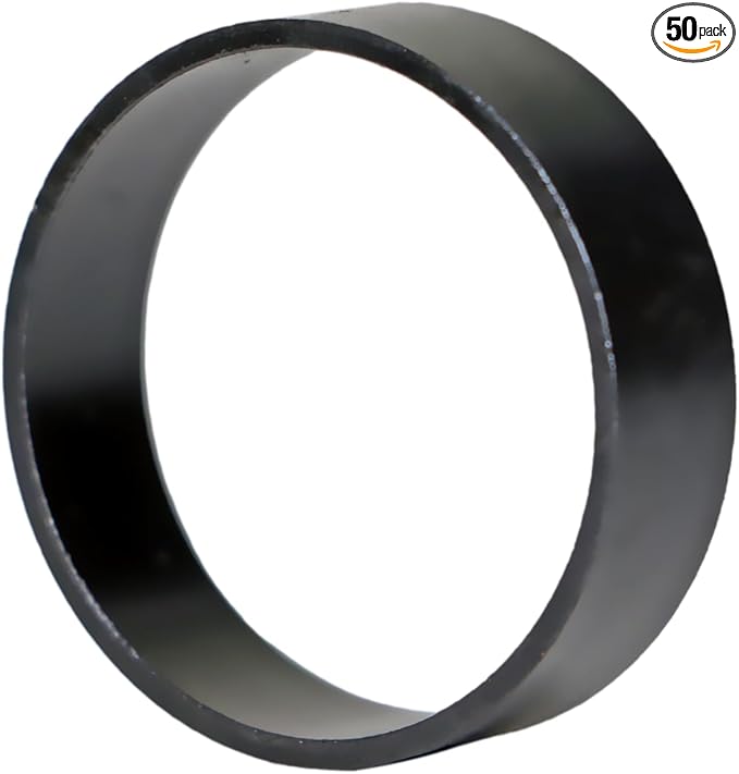 XFITTING 1 Inch Copper Pex Ring Black Oxidized Surface, 50 Pieces