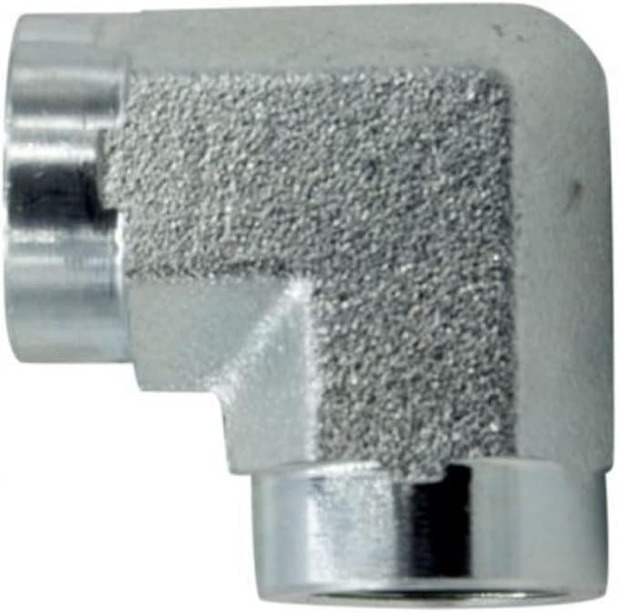 3/8" NPTF Female x 3/8" NPTF Female 90 Degree Pipe Elbow/Corner Hydraulic Fitting (5-PACK) | 5504-06-06