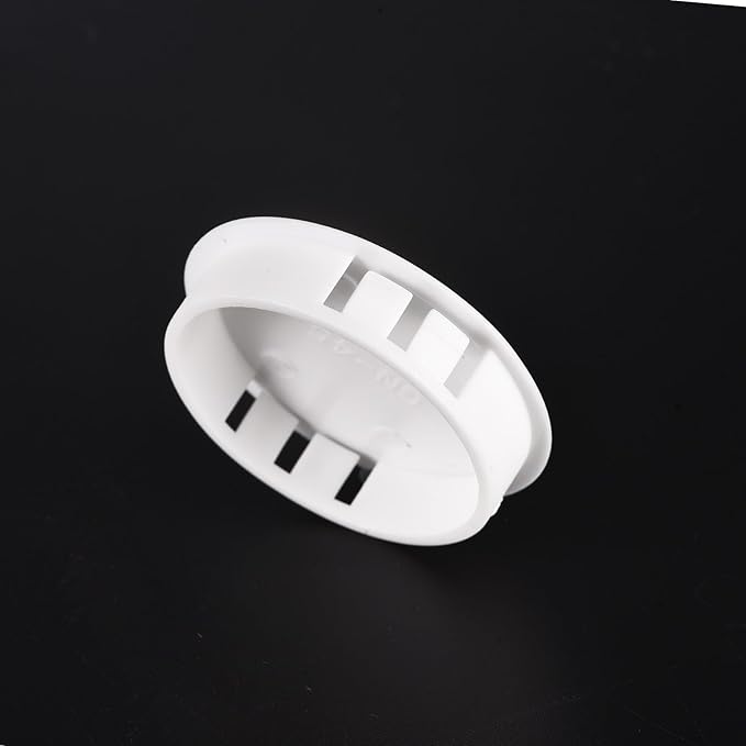 uxcell 1-49/64" Plastic Hole Plugs, 36Pcs Flush Type Panel Round Snap in Fastener Knockout Locking Plugs for Furniture Insert End Caps Panels, White