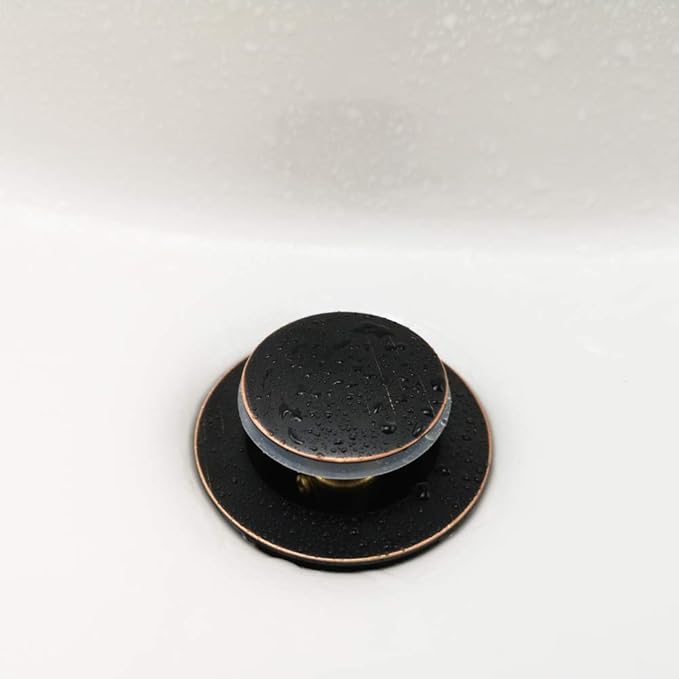 Purelux Bathroom Sink Drain Stopper Faucet Vessel Vanity Sink Pop Up Drain Assembly with Overflow, Oil Rubbed Bronze
